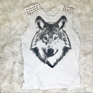 Studded Wolf Muscle Tee